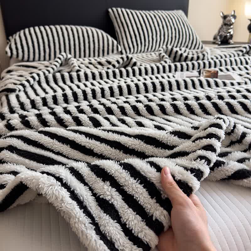 Timeless Style Striped Jacquard Blanket - image 3