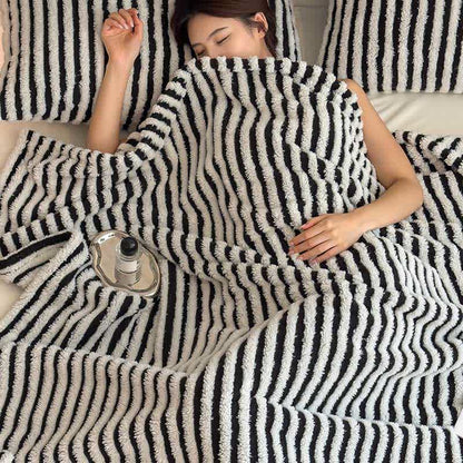 Timeless Style Striped Jacquard Blanket - image 8