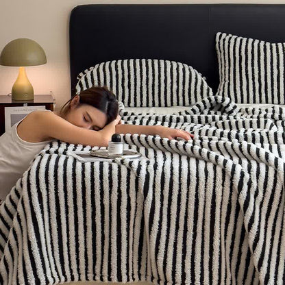 Timeless Style Striped Jacquard Blanket - image 9