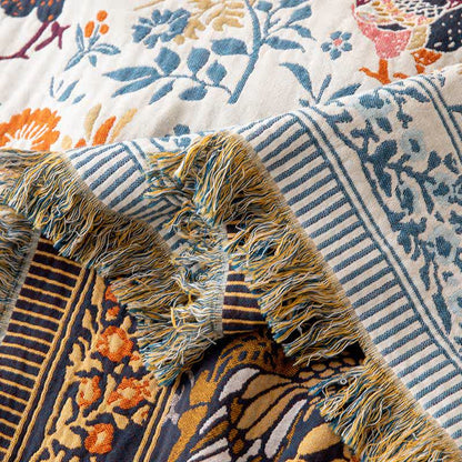 Farmhouse Chicken Floral Cotton Gauze Quilt - image 2