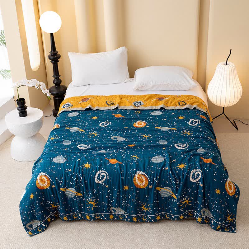 Dreamy Galaxy Cotton Reversible Quilt - Queen - image 0
