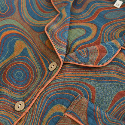 Artistic abstract Cotton Pajama Set - image 3