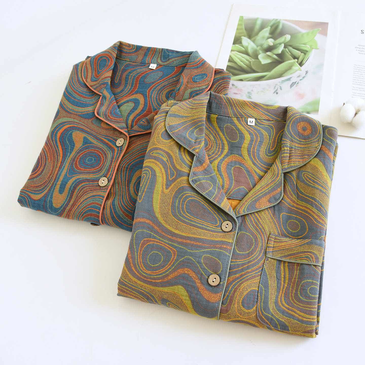 Artistic abstract Cotton Pajama Set - image 0