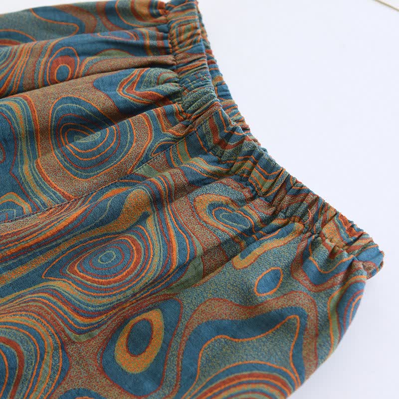 Artistic abstract Cotton Pajama Set - image 9