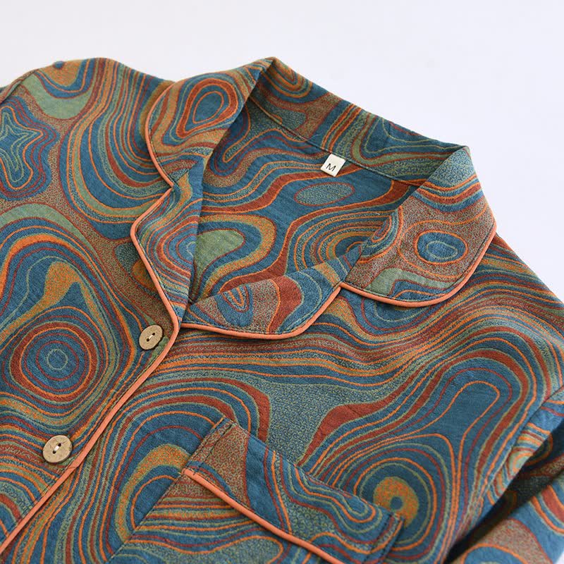 Artistic abstract Cotton Pajama Set - image 2