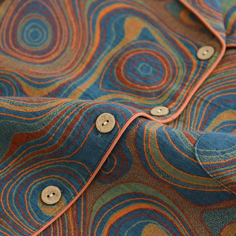 Artistic abstract Cotton Pajama Set - image 7