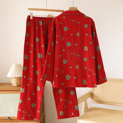 Lucky Persimmon Cotton Pajama Set - image 1