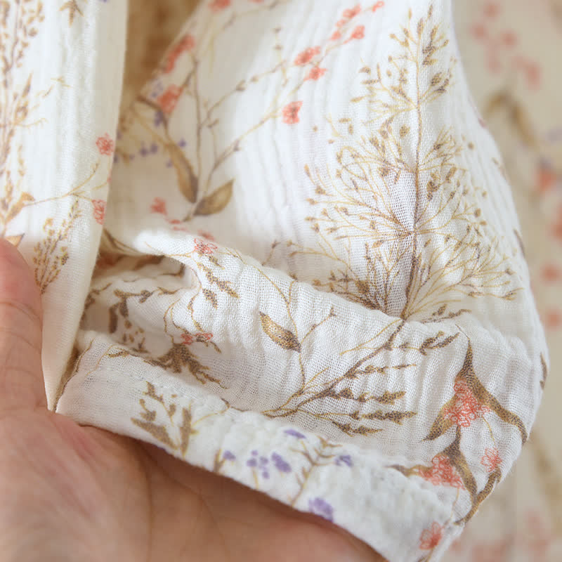 Muted Floral Cotton Gauze Pajama Set - image 10