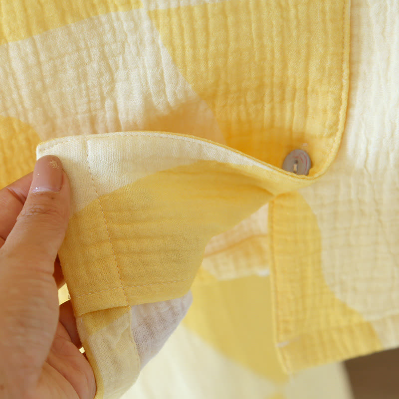 Cat Pocket Plaid Cotton Pajama Set - image 10