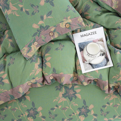 Elegant Lily Cotton Gauze Bedding Set (4PCS)  - image 5