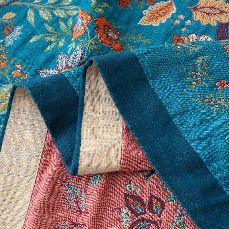 Elegant Floral Cotton Gauze Reversible Quilt - image 5