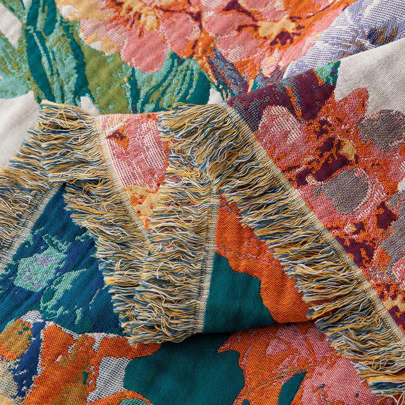 Dreamy Flower Cotton Gauze Reversible Quilt - image 5