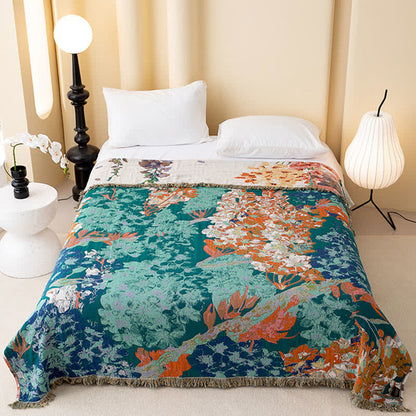 Dreamy Flower Cotton Gauze Reversible Quilt - image 1