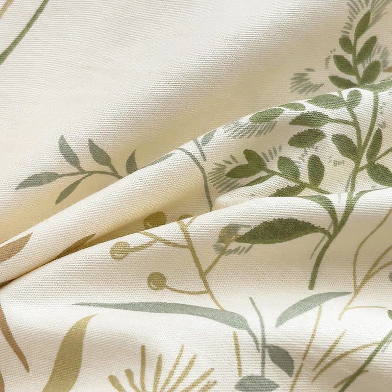 Botanical Leaf Print Cotton Bedding Set - image 8