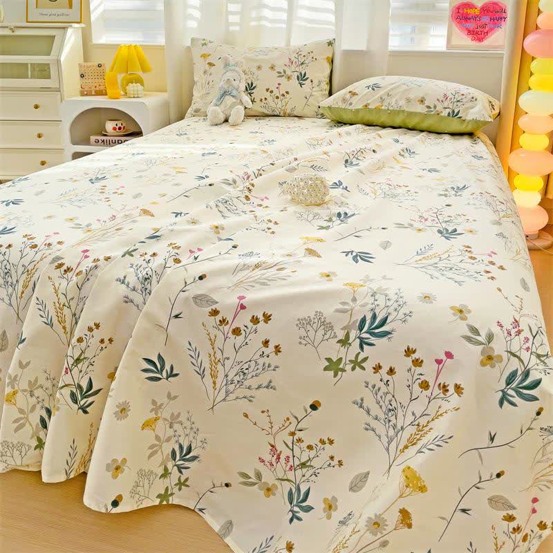Delicate Leafy Print Cotton Bedding Set - image 1