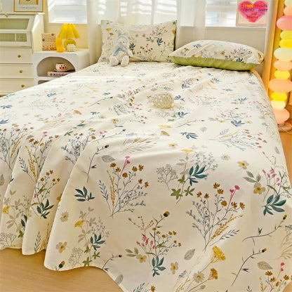 Delicate Leafy Print Cotton Bedding Set - image 1