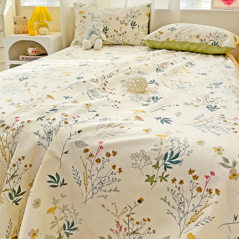 Delicate Leafy Print Cotton Bedding Set - image 5