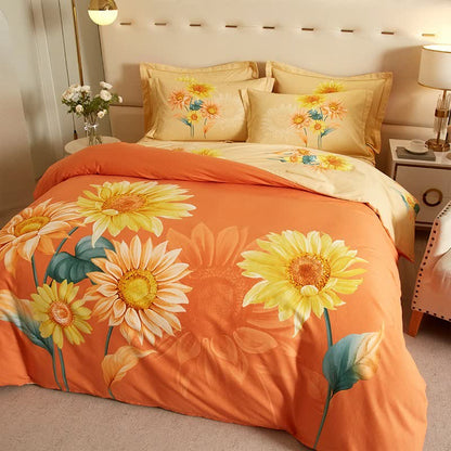 Sunflower Brushed Cotton Reversible Bedding(4PCS) - image 1