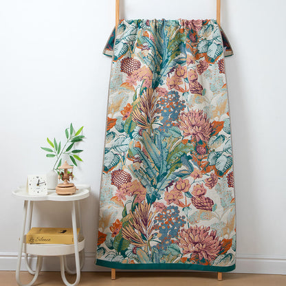 Retro Absorbent Cotton Gauze Bath Towel - D - 31" x 63" - image 5