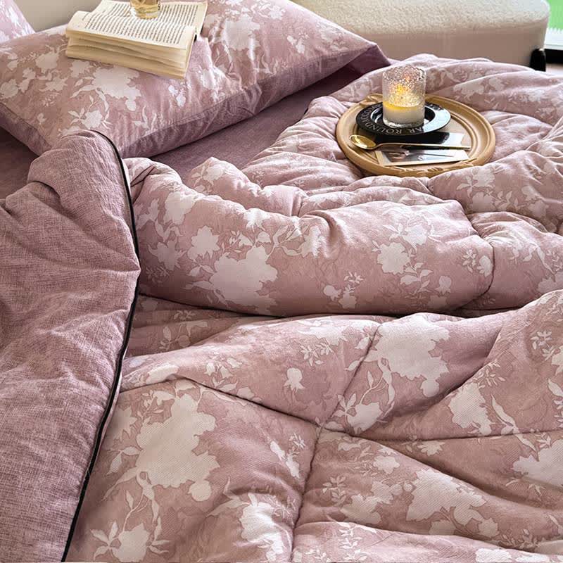 Rustic Style Pastel Floral Quilt - image 3