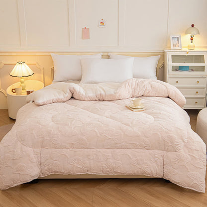 Ginkgo Leaf Jacquard Sherpa Reversible Blanket - image 15