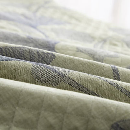Ginkgo Inspired Natural Cotton Reversible Quilt - image 23