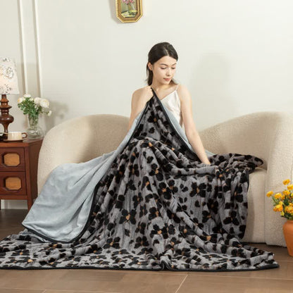 Art Butterfly Plush Fitted Sheet Blanket - image 3