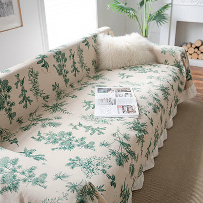 Green Pine Ruffled Sofa Throw Blanket - image 2