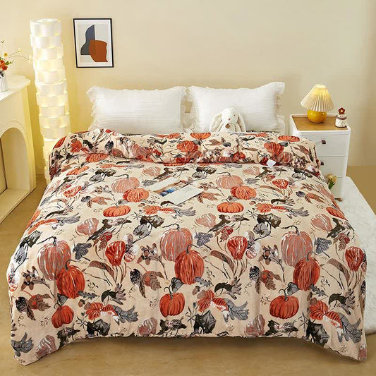 Pumpkin Plush Duvet Cover Blanket - King - image 0
