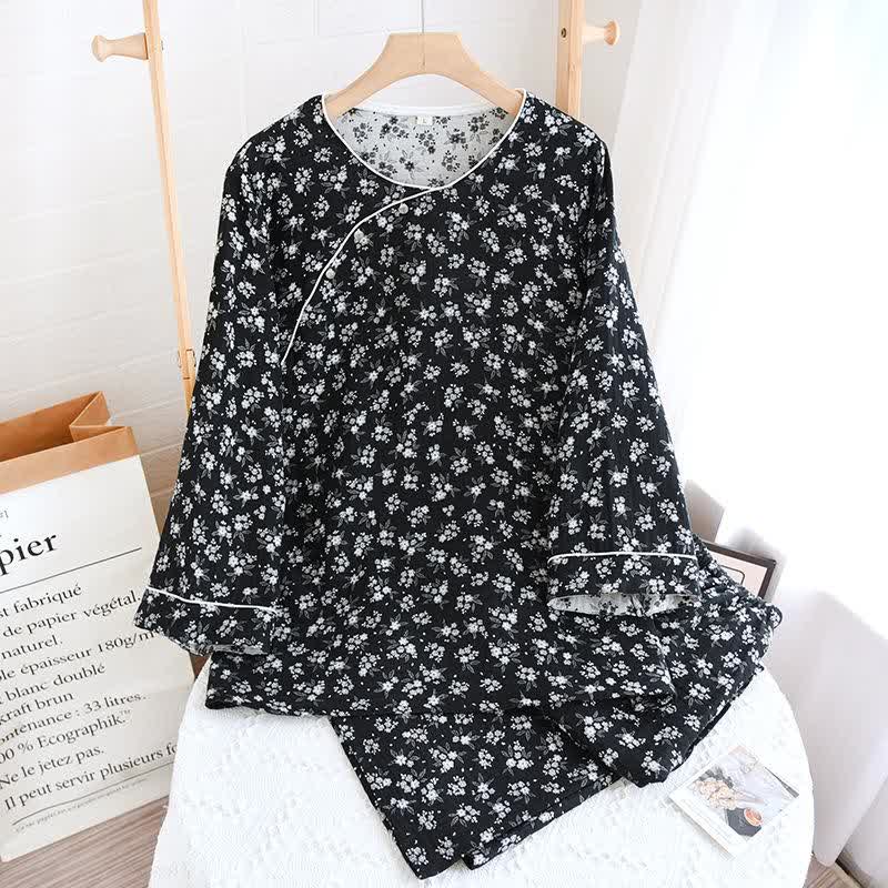 Pear Blossom Floral Natural Cotton Nightwear - Loungewear - XL - image 0