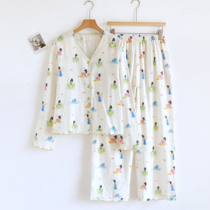 Oriental Cartoon Princess Cotton Gauze Loungewear - XL - image 0