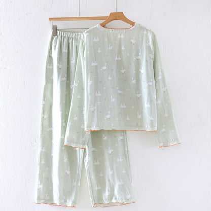 Cartoon Duck Cotton Gauze Loungewear Set - image 1