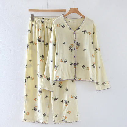 Loquat Fruit Cotton Gauze Loungewear Set - XL - image 0