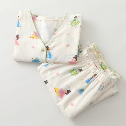 Oriental Cartoon Princess Cotton Gauze Loungewear - image 2