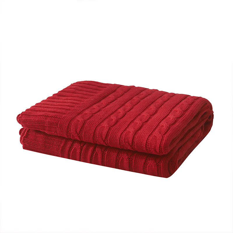 Ownkoti Solid Color Cotton Sofa Knit Blanket - image 7