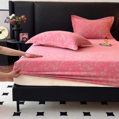 Plum Blossom Cotton Gauze Fitted Sheet - image 6