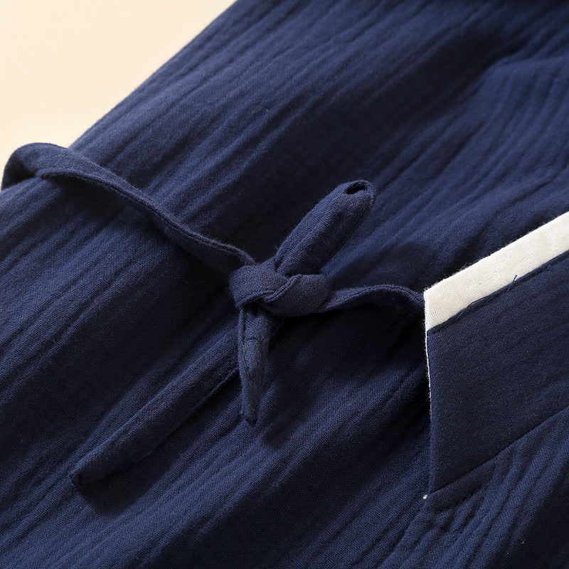 Unisex Minimalist Cotton Gauze Kimono Bathrobe - image 7