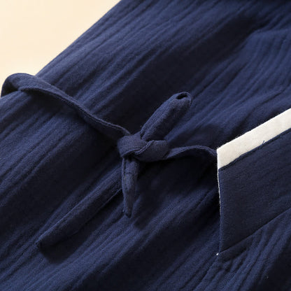 Unisex Minimalist Cotton Gauze Kimono Bathrobe - image 7