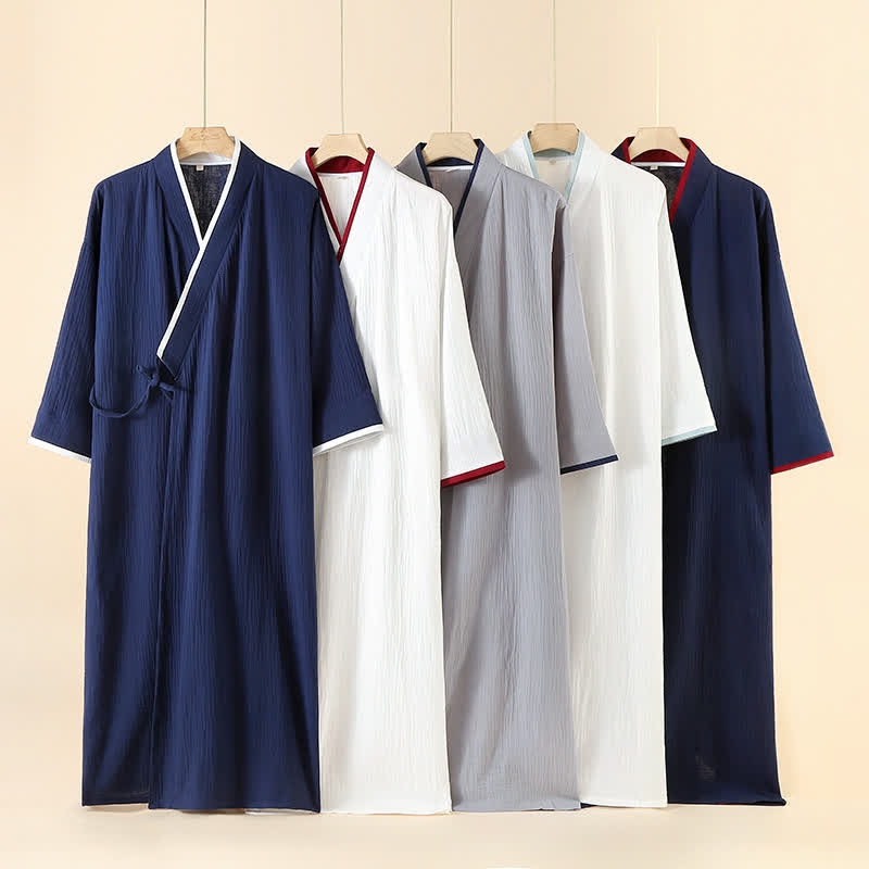 Unisex Minimalist Cotton Gauze Kimono Bathrobe - image 0