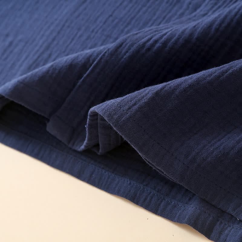 Unisex Minimalist Cotton Gauze Kimono Bathrobe - image 9