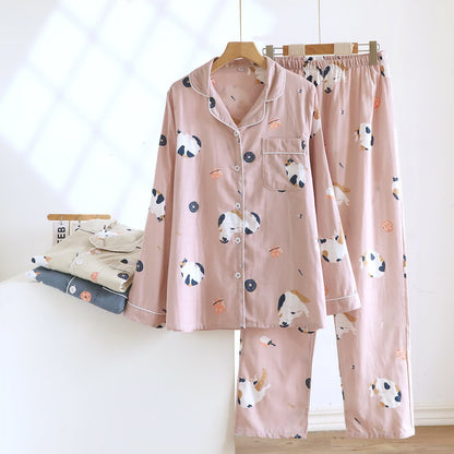 Matching Cartoon Cat Cotton Loungewear Set - image 3