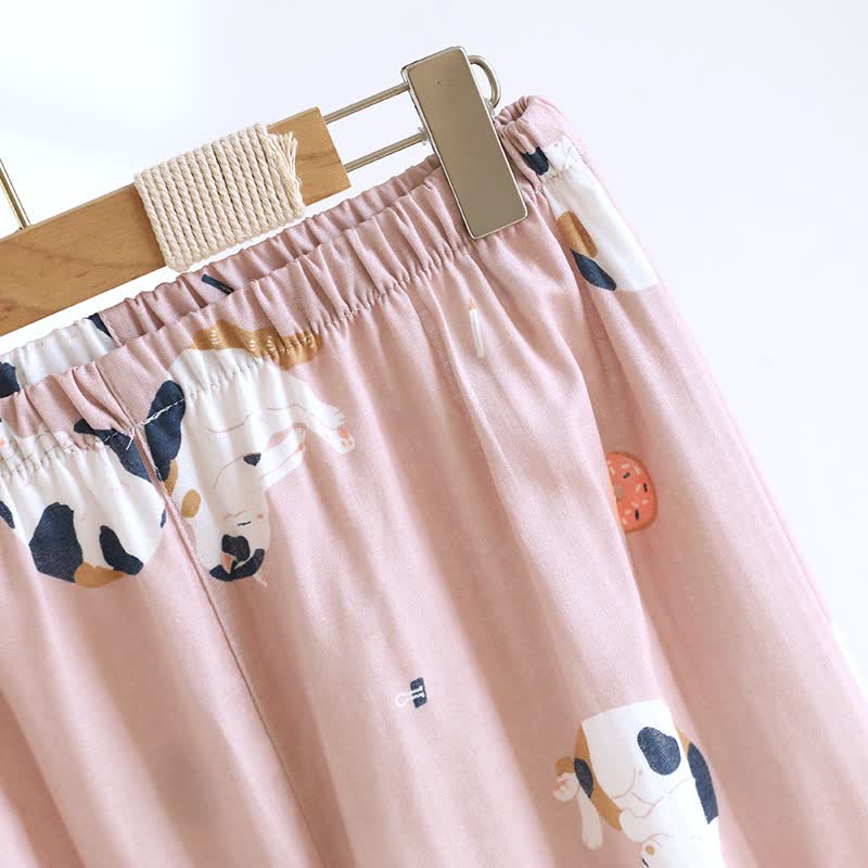 Matching Cartoon Cat Cotton Loungewear Set - image 14