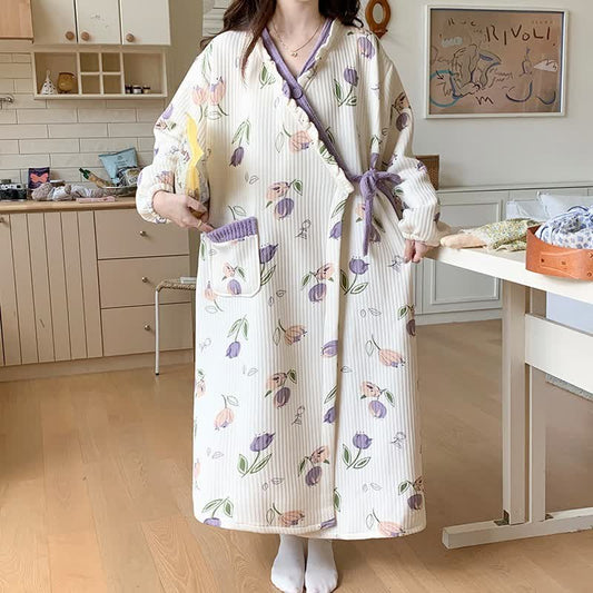 Tulip Inspired Ruffled Nightdress with Pocket - image 0