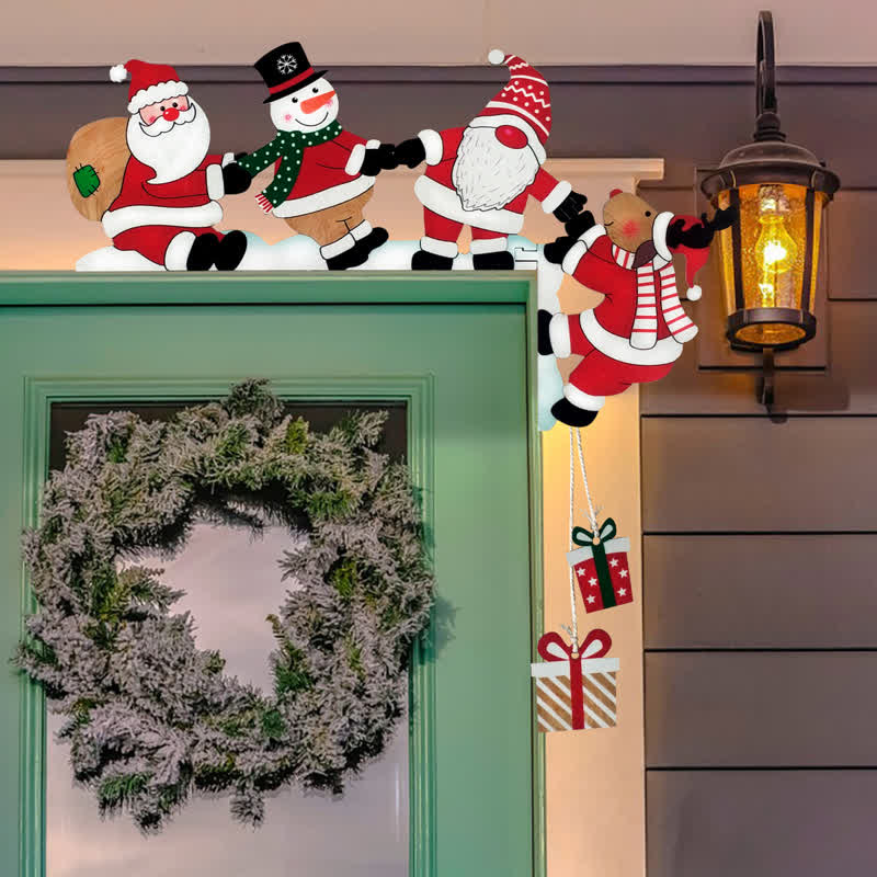 Santa Team Door Corner Christmas Decoration - Right - 4PCS - image 3