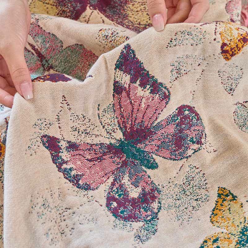 Ownkoti Elegant Butterfly Tassel Cotton Blanket - image 21
