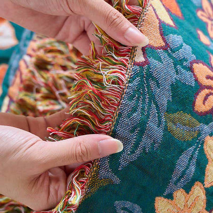 Ownkoti Flourishing Floral Cotton Tassel Blanket - image 10