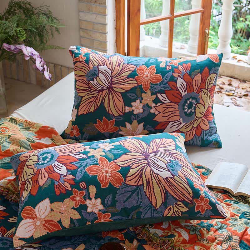 Ownkoti Flourishing Floral Cotton Tassel Blanket - image 6