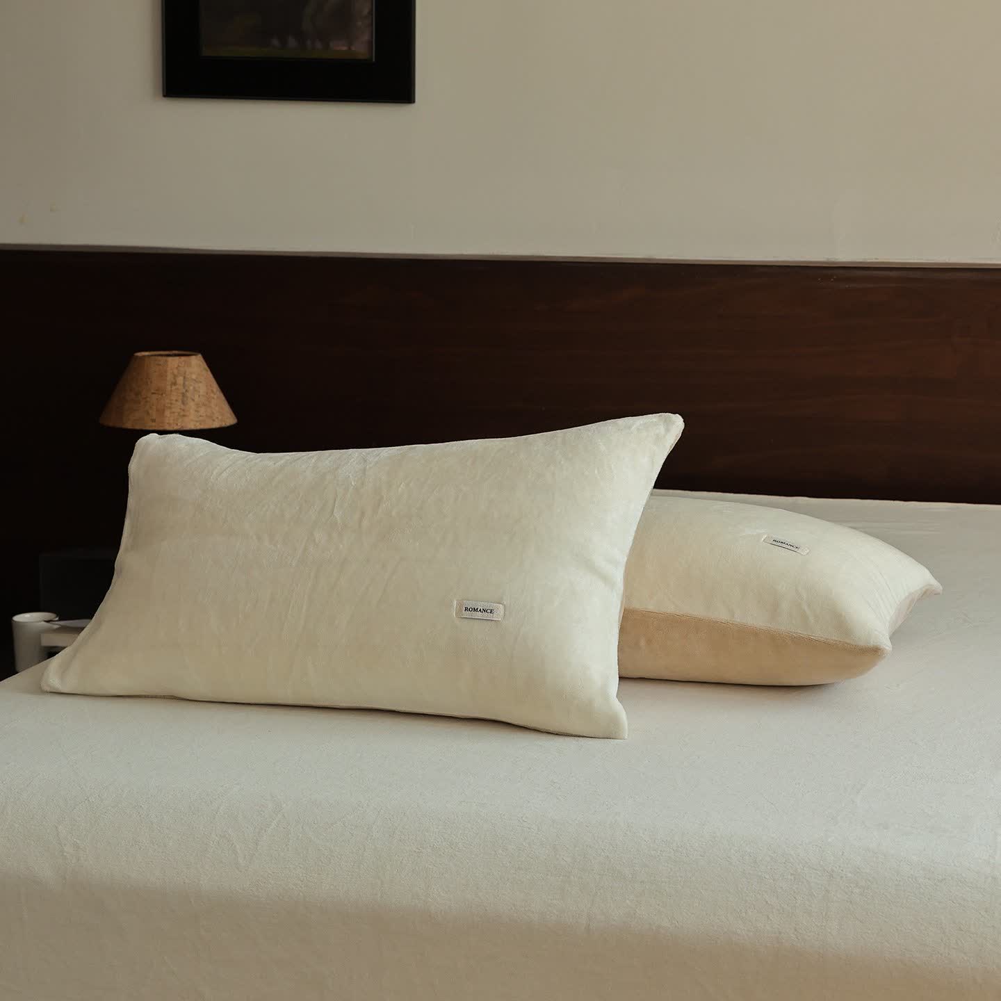 Ownkoti Solid Color Warm Fluffy Coverlet - Beige - 2PCS Pillowcases - 19" x 29" - image 15