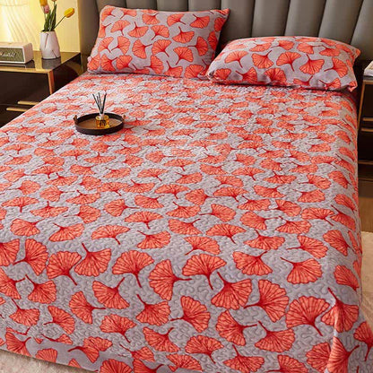 Ownkoti Ginkgo Leaf Quilted Plush Coverlet - image 3