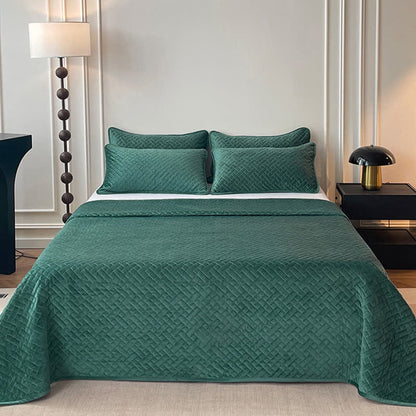 Ownkoti Solid Color Grid Quilted Coverlet - image 4